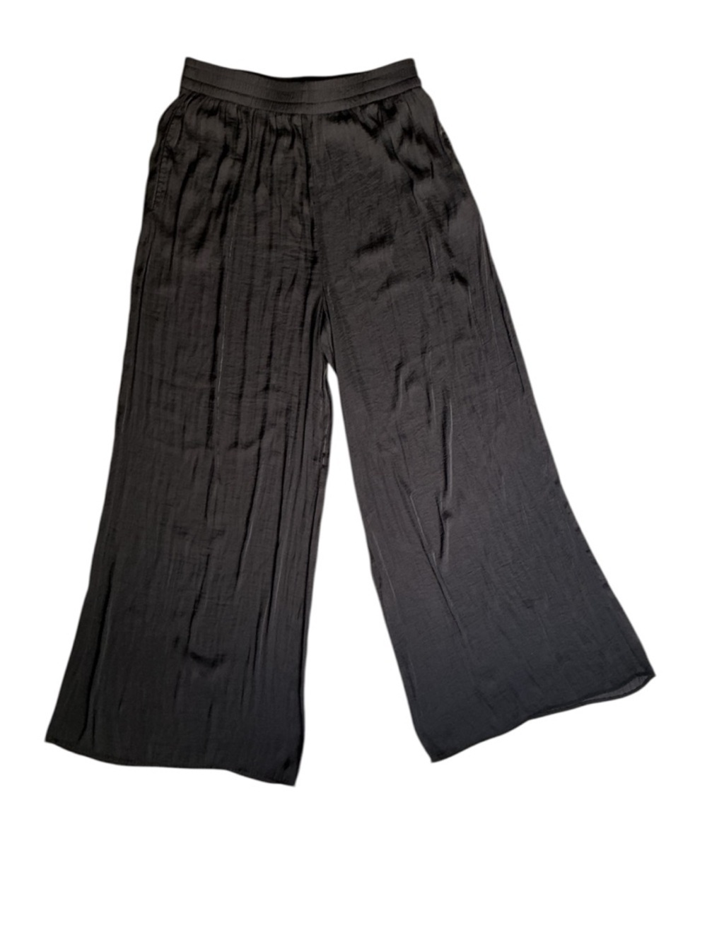 Zara Black Wide-Leg Pants - Picture 3 of 16